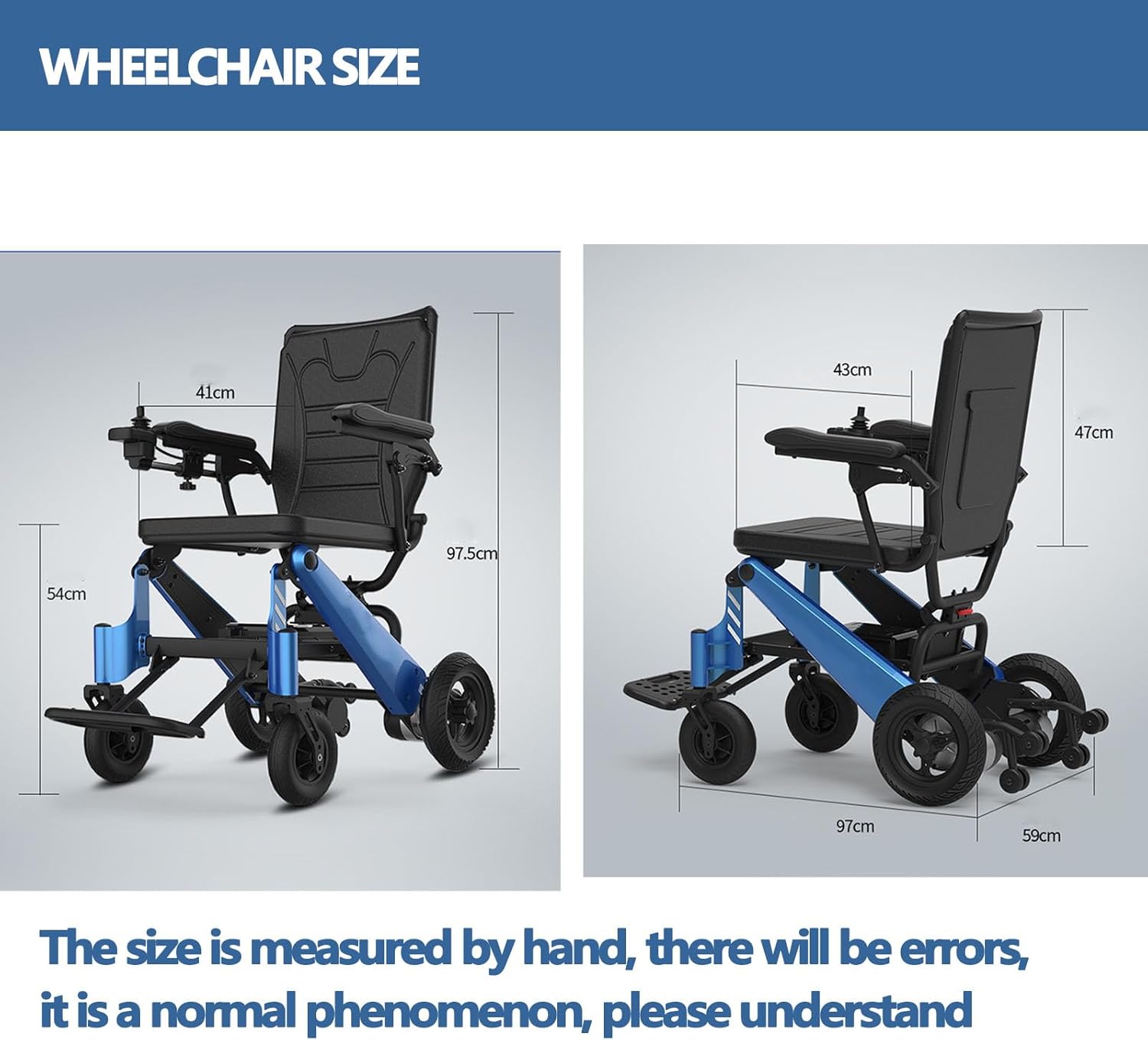 Electric Wheelchairs for Elderly, Lightweight Portable Power Chair with 24V 10Ah Lithium Battery, 4-Wheels Travel Scooter for Adults, Attendant Control with Foldable Removable Seat