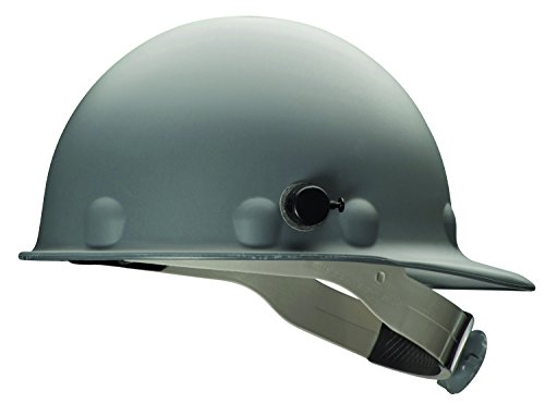 Fibre-Metal by Honeywell P2AQRW11A000 Super Eight Fiber Glass Cap Style Ratchet Hard Hat with Quick-Lok, Black, Medium