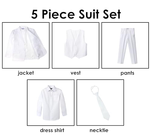 Spring Notion Baby Boys' Modern Fit White Suit Set