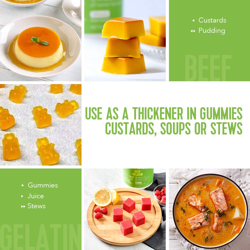 Vital Proteins Beef Gelatin Powder, Pasture-Raised & Grass-Fed Beef Collagen Protein Supplement with Proline & Hydroxyproline, Non-GMO, Gluten & Dairy & Free, Whole30 Approved, Paleo friendly - 32 oz