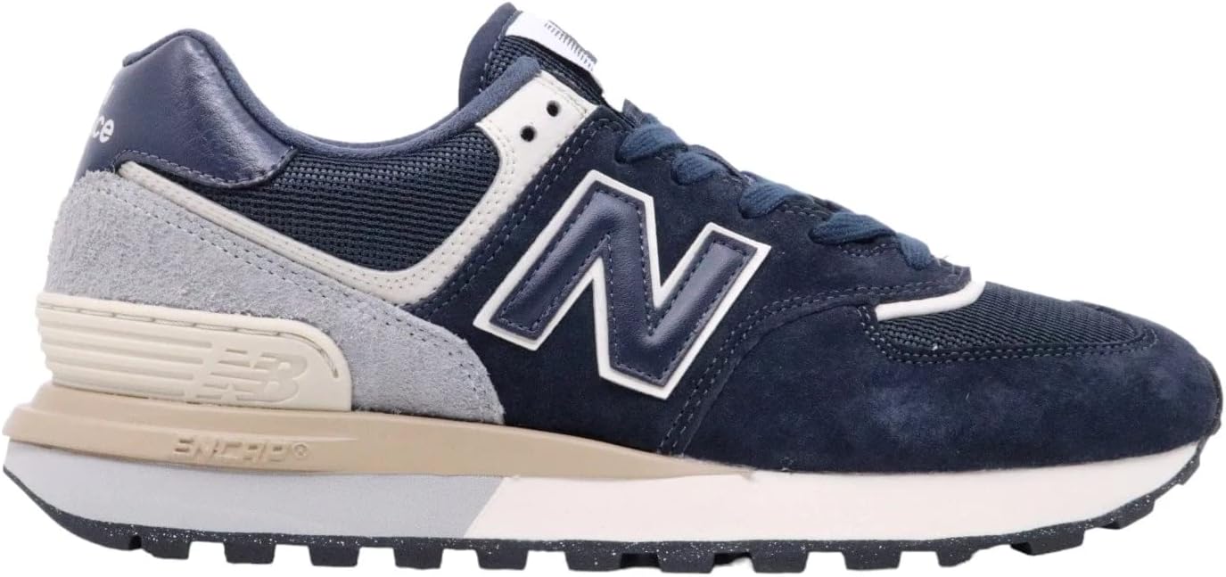 New Balance Unisex 574 V2 Lace-Up Sneaker, Navy/White, 8.5 US Men