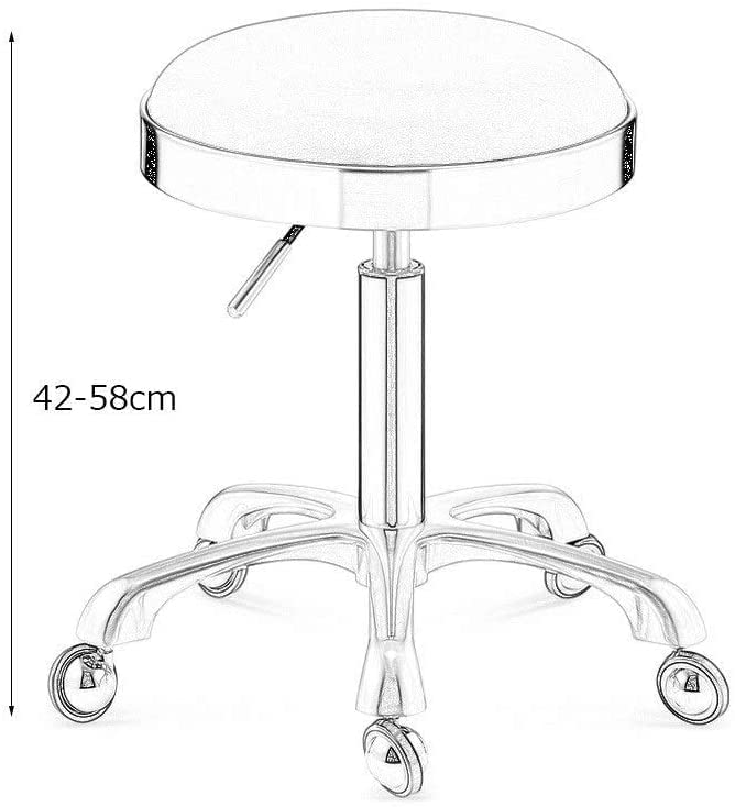 Rolling Stools Stool on Wheels Home Swivel Chair, Beau Stool Nail Chair Work Chair Explosion-Proof Stool Lifting Stool Fashion Modern Minimalist Bar Stool (Blue) The New