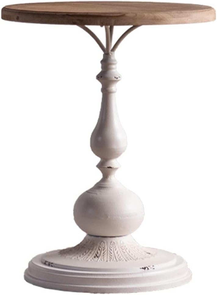 Solid Wood Coffee Table, French Light Luxury Side Table, Retro Old Homestay Living Room Coffee Table American Industrial Style Table