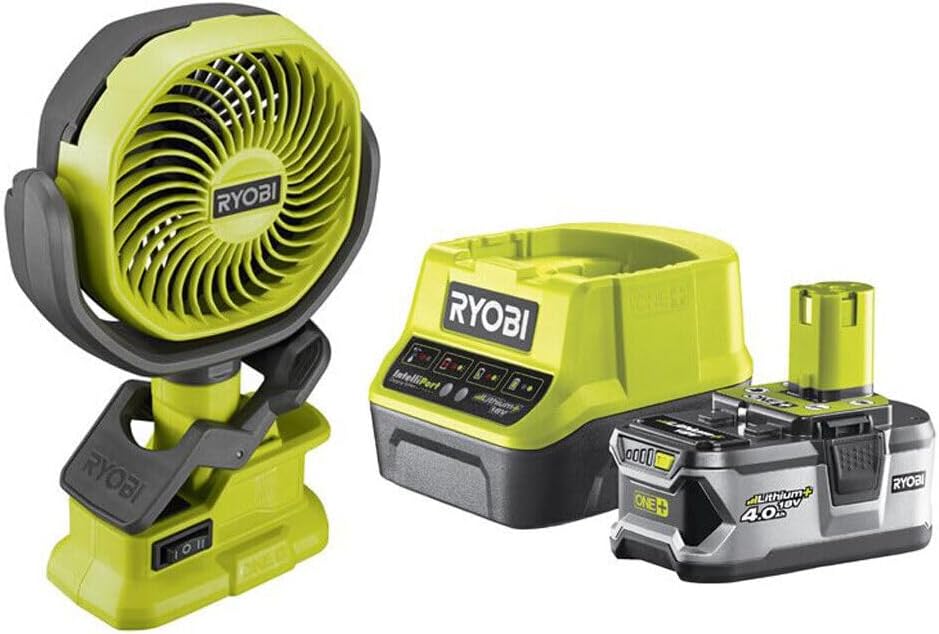 Ryobi RCF18-0 Fan Clamp Battery 18V ONE+ 300m3/h Kit 4.0 Ah