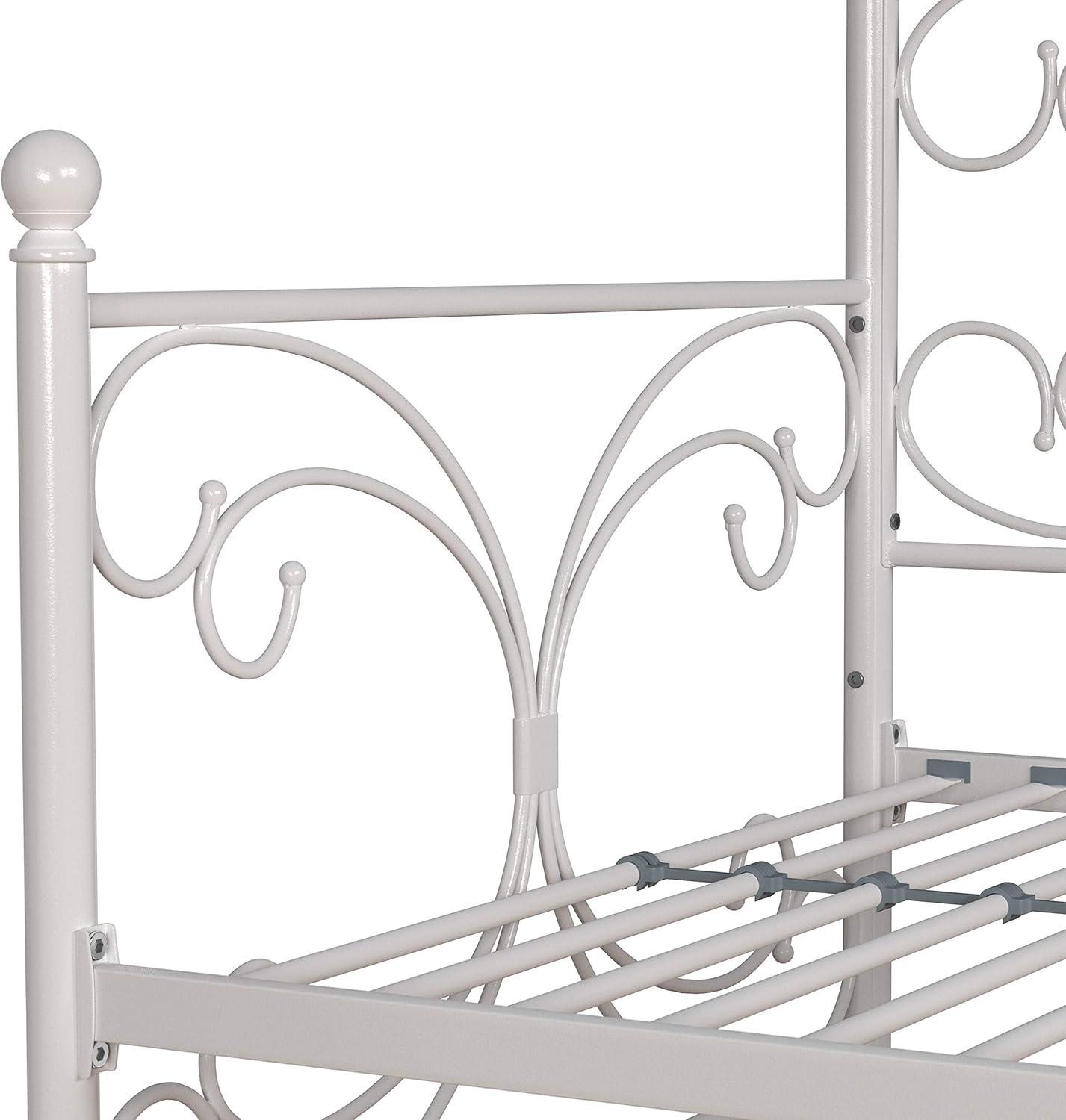 Hillsdale, Anslee Whimsical Scroll Metal Complete Twin Daybed with Trundle, White