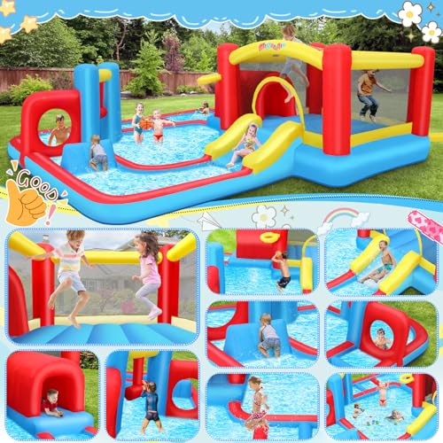 AKEYDIY Inflatable Water Slide Bounce House, 169