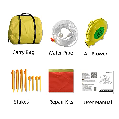 Inflatable Water Slides Park Inflatable Bounce House Bouncy Caslte House with Splash Pool Climb Wall with Blower