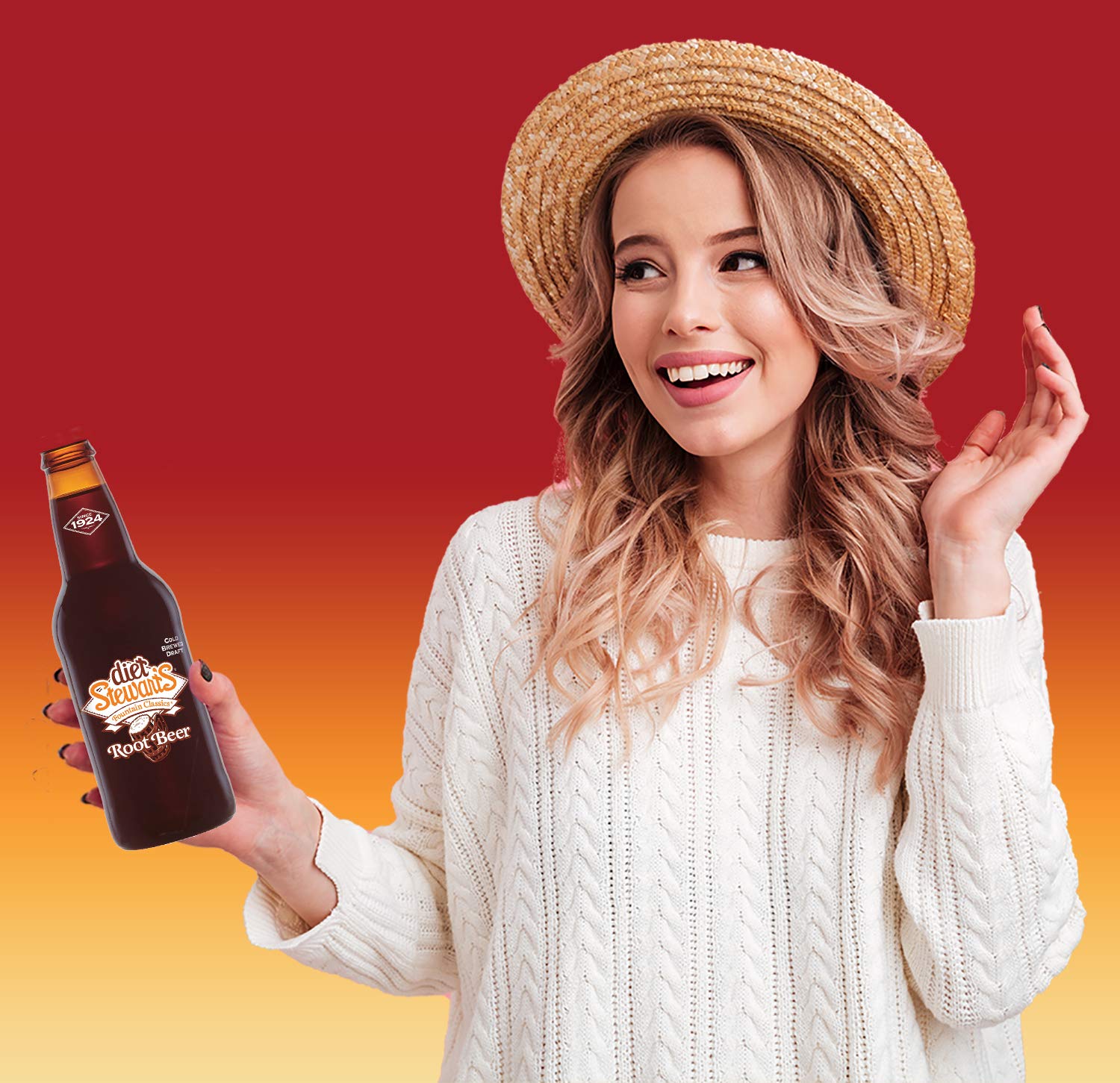 Diet Stewart's Root Beer, 12 fl oz (24 Glass Bottles)