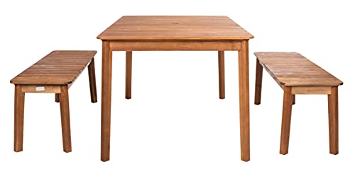 SAFAVIEH Outdoor Collection PAT7082 Dining Set, Grey