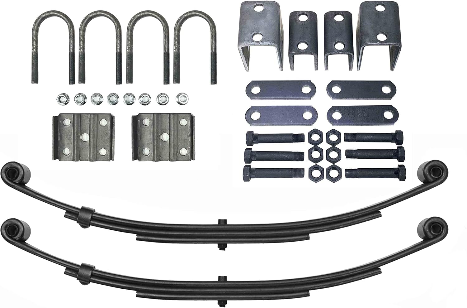 LIBRA 4000lb Single Trailer Axle Suspension Kit 2000lb Spring U-bolt Hanger Kit