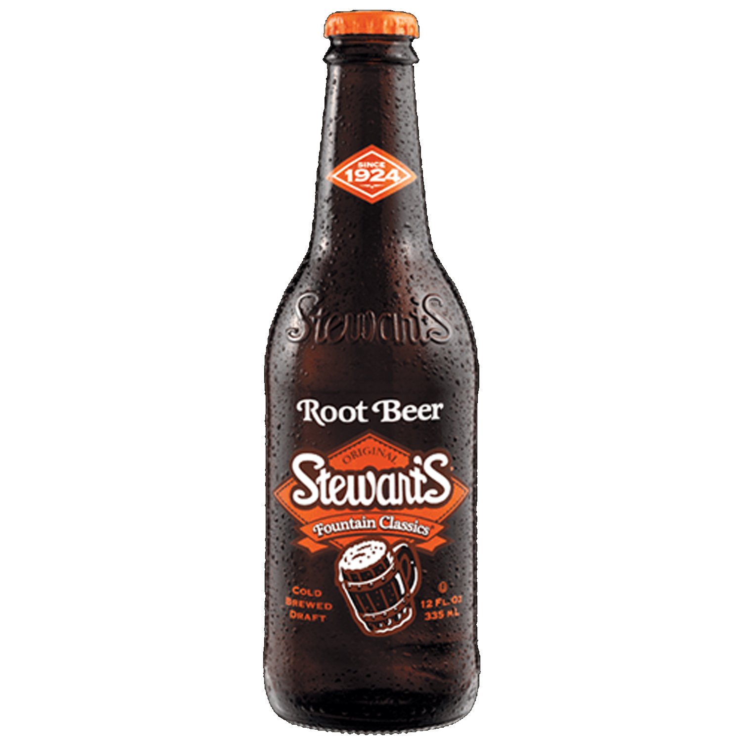 Stewart's Root Beer, 12 fl oz (24 Glass Bottles)