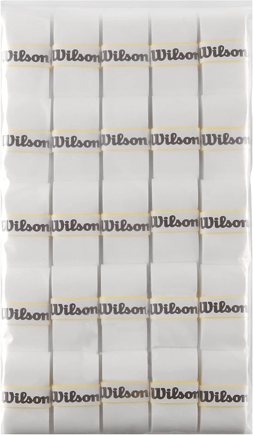 WILSON Pro Overgrip Comfort - 25 Pack - White - Less per Grip Than a 30 Pack