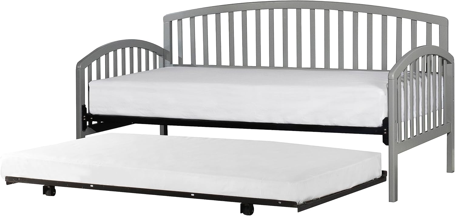 Hillsdale Carolina Wood Daybed with Pull Out Trundle, Twin, Gray