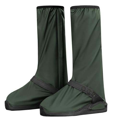 iCreek Waterproof Shoe Covers Reflective Rain Boot Foldable Non-Slip Protective Overshoes for Rainy Day, Hiking, Outdoor