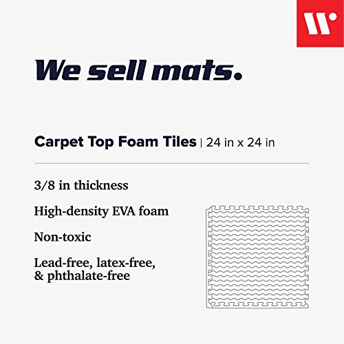 Thick Interlocking Foam Carpet Tiles Durable Carpet Squares Anti Fatigue Support for Home Office or Classroom Use