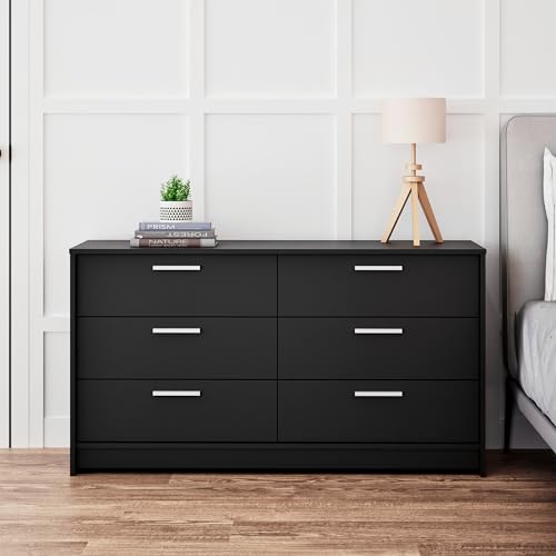 Prepac Studio Essentials Dresser for Bedroom, Chest 6 Drawers, 17.5