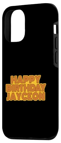 iPhone 14 Happy Birthday Jayceon Personalized Name Retro Typography Case