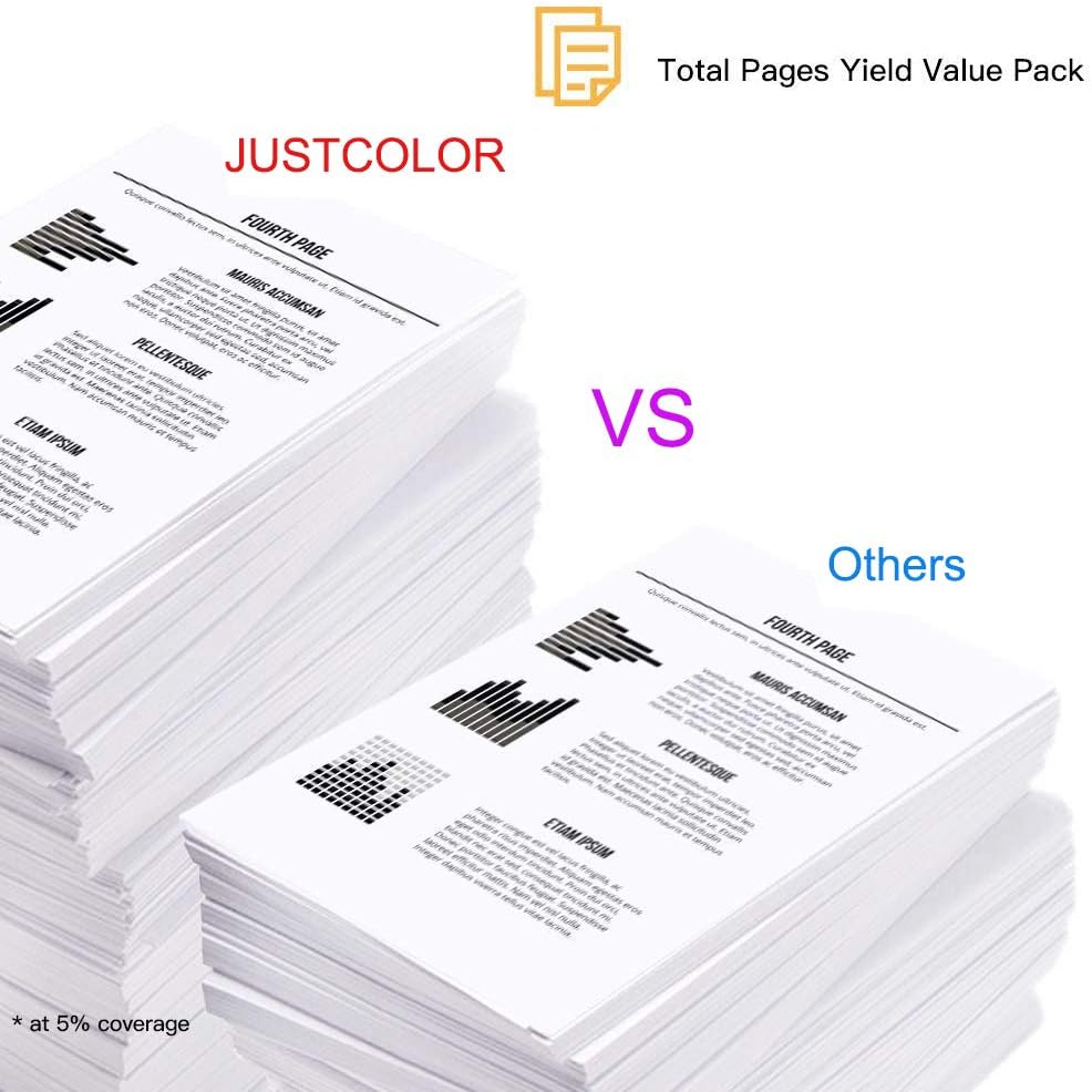 JUSTCOLOR Compatible Toner Cartridge Replacement for HP 305A 305X CE410A CE410X CE411A CE412A CE413A for Laserjet Pro 400 M451dn M451nw M475dn M475dw M451dw M375nw (Black, Cyan, Magenta, Yellow)4 Pack