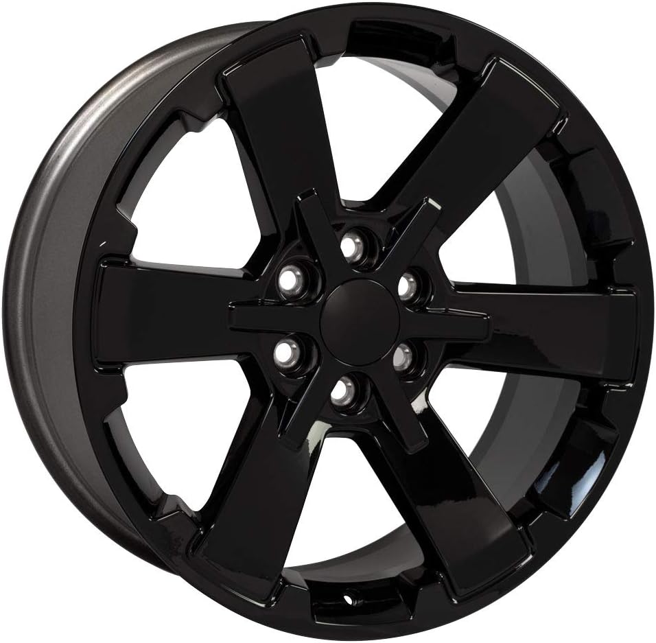 OE Wheels LLC 22 inch Rim Fits 6x139.7 Silverado Suburban Tahoe Sierra Yukon Escalade CV41B 22x9 Black Wheels Hollander: 5662