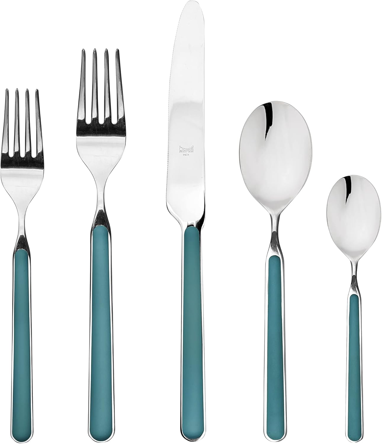 Mepra 10N722005 Fantasia Flatware Set [5 Piece Set] Orange, Dishwasher Safe Cutlery