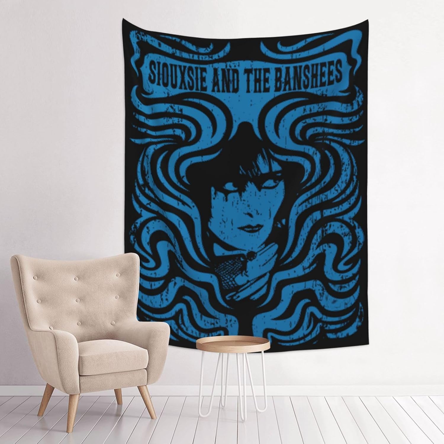 CASOWAT Siouxsie Rock and the Banshees Band Tapestry Wall Art Hanging Tapestries For Living Room Bedroom Home Decor 29 x 37 inch
