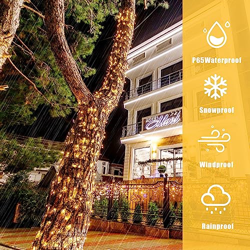 2 Pack Purple Solar Halloween Lights, Total 151ft 400 LED Solar String Lights Outdoor Waterproof, 8 Modes Purple Solar Lights for Tree Party Yard Christmas Decorations