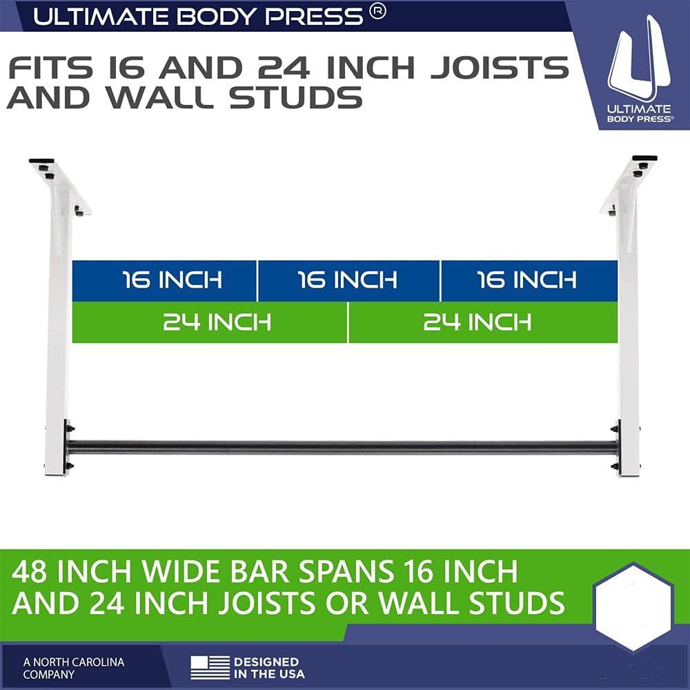 Wall or 9ft Ceiling Mount Pull Up Bar by Ultimate Body Press