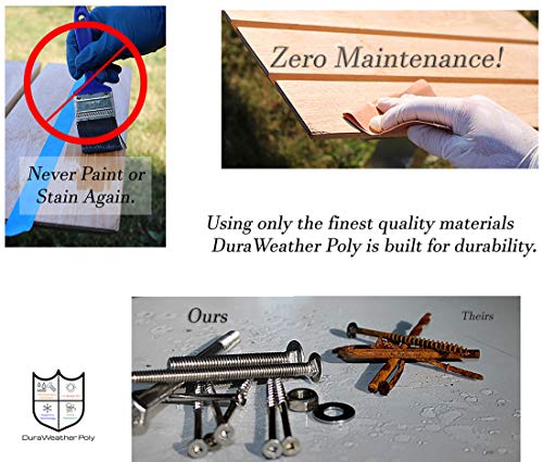 DuraWeather Poly® Universal Folding Ottoman Footrest (Antique Mahogany)