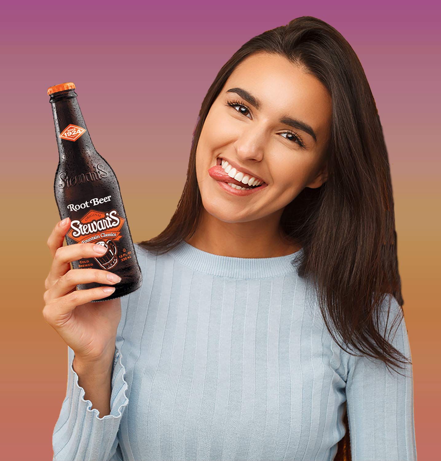 Stewart's Root Beer, 12 fl oz (24 Glass Bottles)