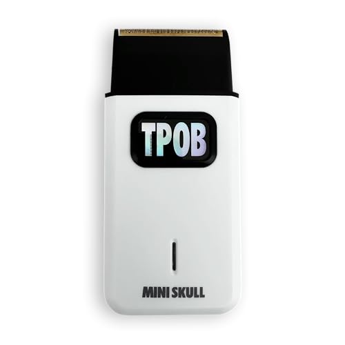 TPOB Mini Skull Single Shaver Compact Design That can fit in Your Pocket with a Turbo Charged Motor, Perfect for Both Professional and at-Home use (Black)