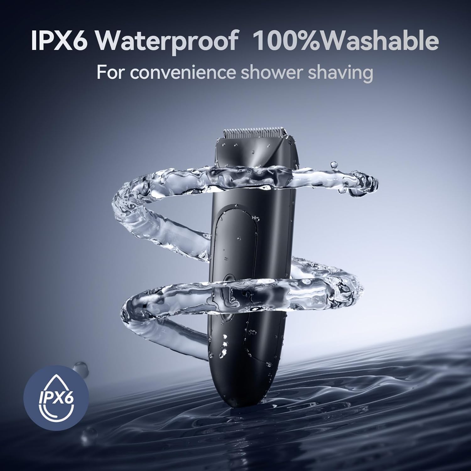 Nuoonu Body Hair Trimmer for Men and Women,Groin & Body Hair Trimmer, Full Body Shaver, Waterproof and Rechargeble, Lenth Adjustable, Multifunctional Shaver Groomer with LED Indicator.