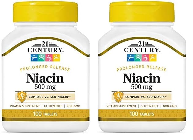 21st Century Niacin 500 mg Prolonged Release Tablets, 100 Count (27474)