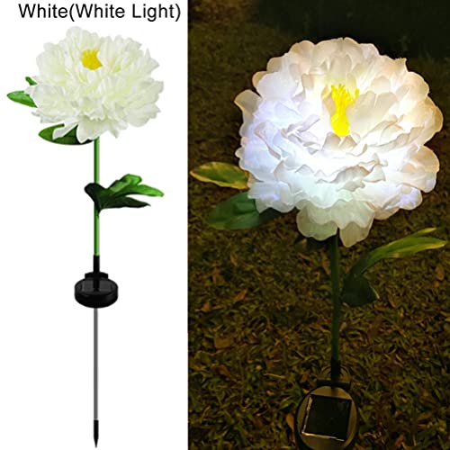Aolyty Solar Flower Garden Lights, Single Head Solar Peony Light, Outdoor Decoration Solar Stake Lights, 2 Pack IP65 Waterproof LED Landscape Light for Pathway Walkway Patio Lawn Garden (Purple)