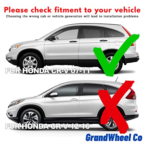 Co Smoke Tinted Tape On Side Window Vent Visor Deflectors Rain Guards Compatible with Dodge Ram 2009 2018 1500 Quad Cab BLACK For Ram 09-18, Quad Cab