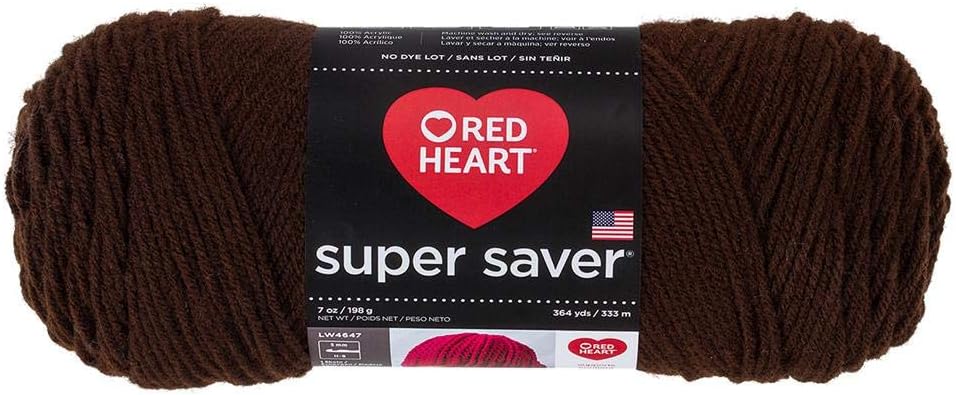 Red Heart Super Saver Yarn 365 Coffee