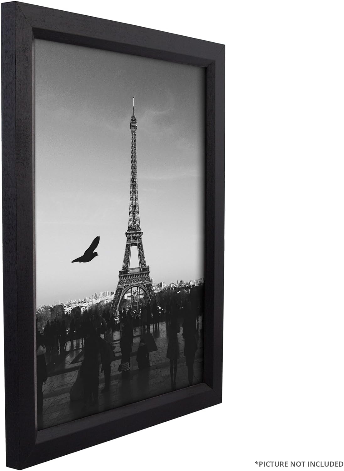 Craig Frames 7171610BK Wood Grain Finish 5 by 22-Inch Picture/Poster Frame, 0.825-Inch Wide, Solid Black