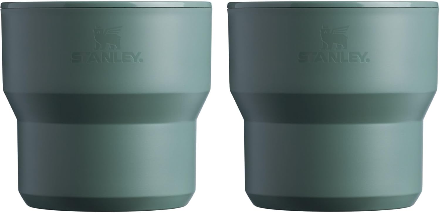 Stanley Wildfare 10 oz Stackable Cups, Set of 2 - Double-Wall BPA-Free Camp Drinkware Set | Hot and Cold Drinks | Campsite, Picnic or Home