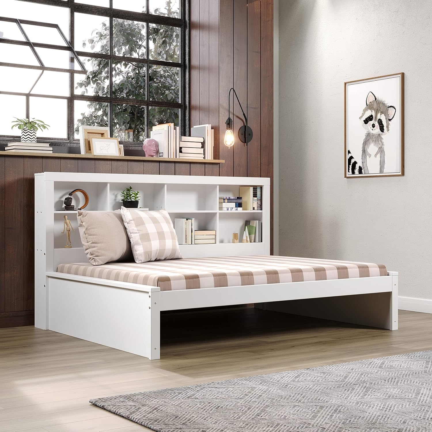 Donco Kids Full White Bookcase Daybed