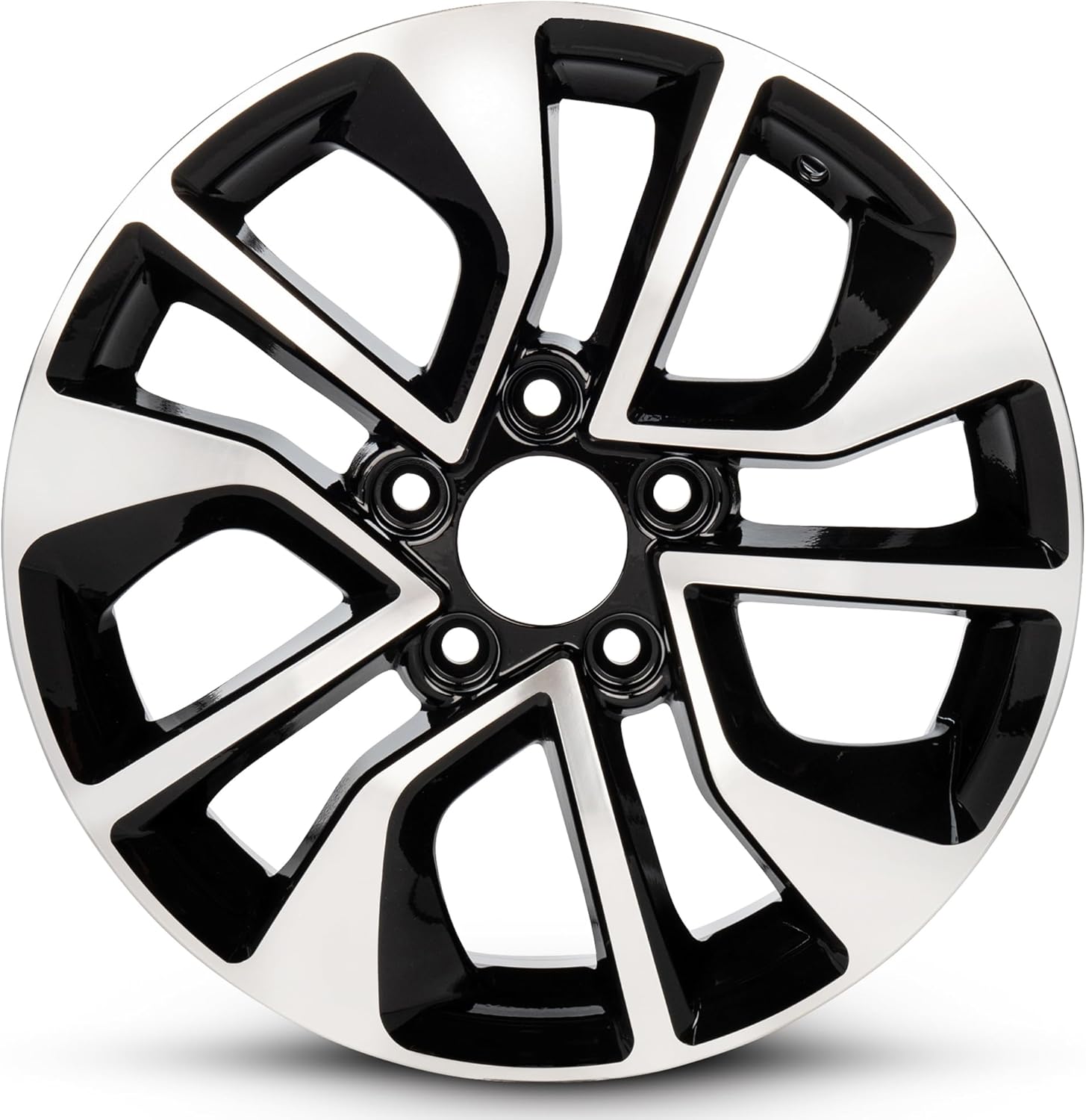 For 2013-2015 Honda Civic 16 Inch Black Machine Face (Diamond Cut) Black Rim - OE Direct Replacement - Road Ready Car Wheel