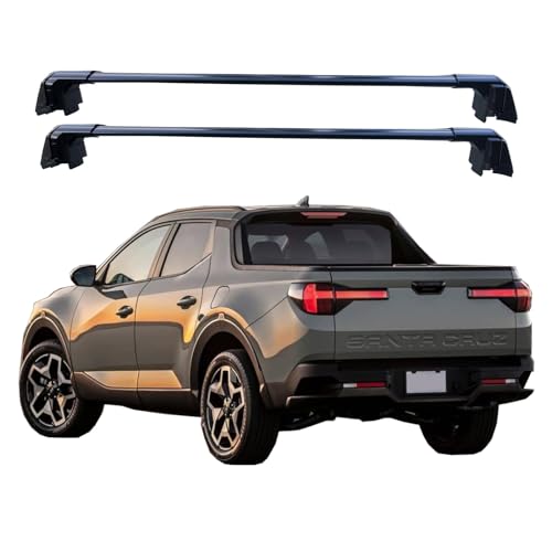 ROKIOTOEX Coyote Roof Rack Crossbars Fit for 2022-2024 Hyunda-i Santa Cruz Flush Side Rails, Lockable Cross Bars for Rooftop Cargo Box –Black HT22