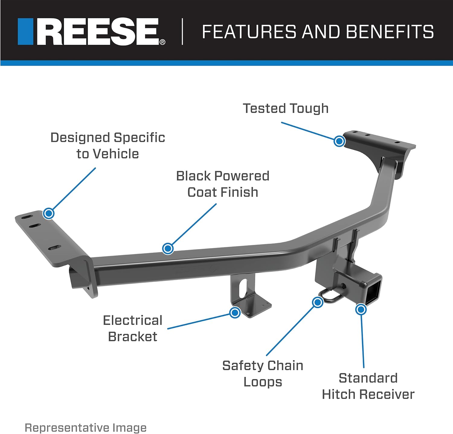 Reese Towpower 44643 Class III Custom-Fit Hitch with 2