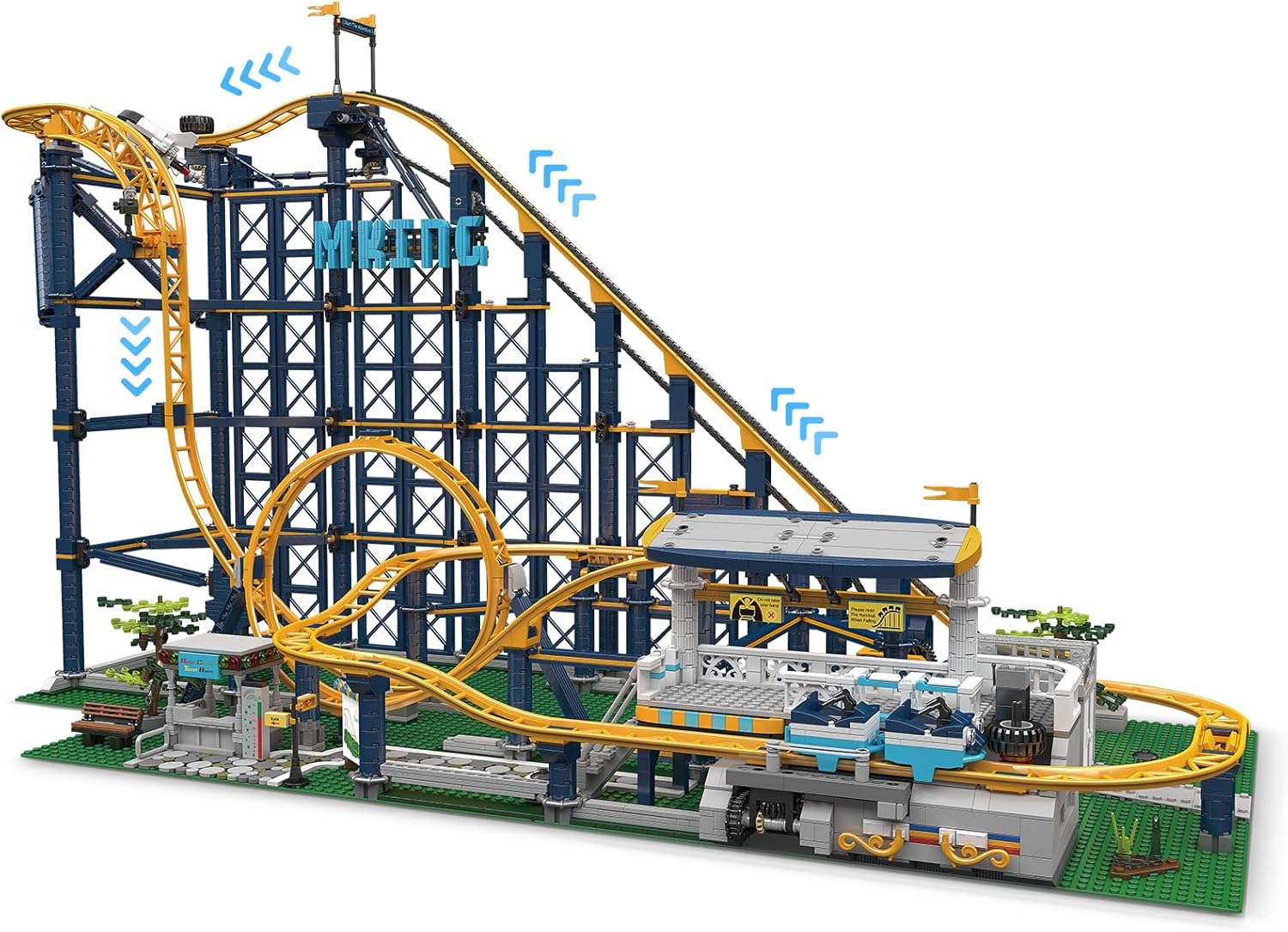Roller Coaster Building Blocks Sets - 3238+ Pieces Electrical Amusement Park Construction Loop Coaster Track Passenger Train Blocks Toys Model with Motors - Ideal Gift for Adult
