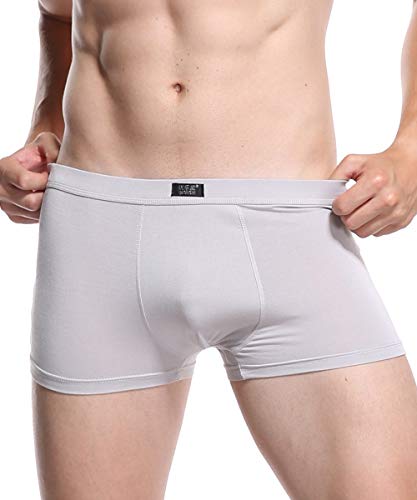 youlehe Men's Underwear Soft Bamboo Rayon Boxer Briefs Stretch Trunks Pack