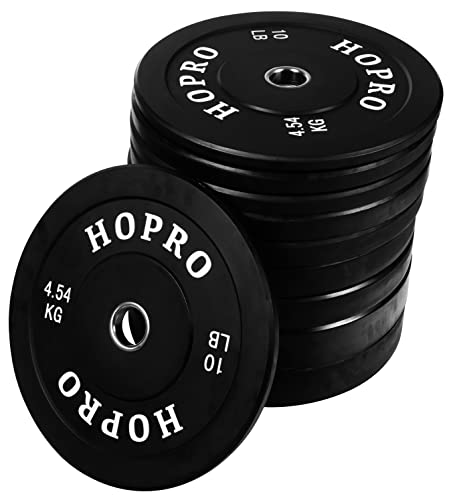 BalanceFrom Fitvids Color Coded Olympic Bumper Plate Weight Plate with Steel Hub, Pairs or Sets