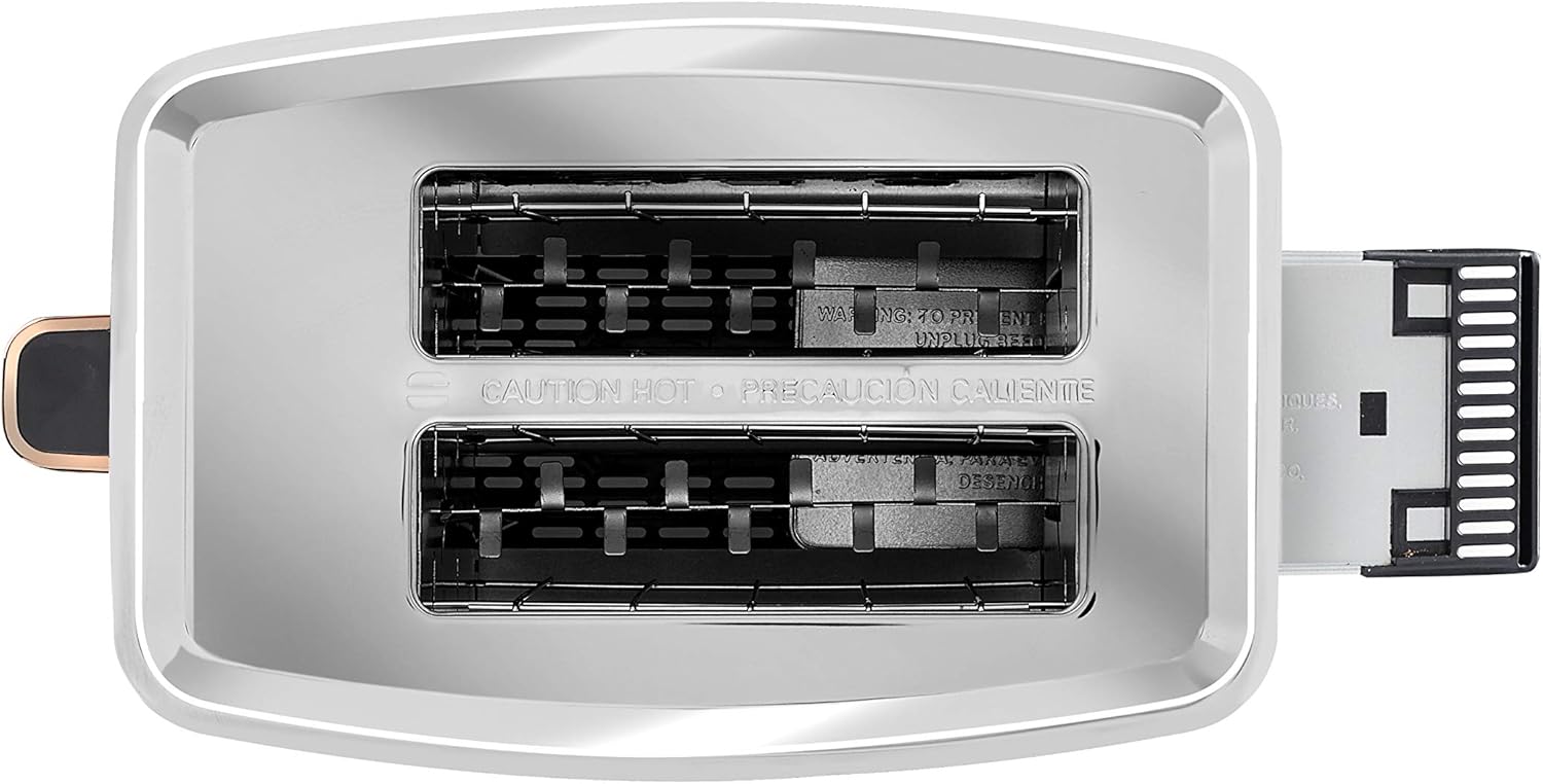 Crux 2-Slice Toaster with 6 Setting Shade Control, Black Stainless Steel
