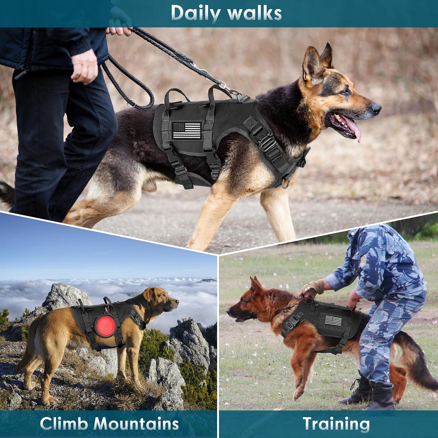 Didog Tactical Dog Vest Harness (Chest 22-45