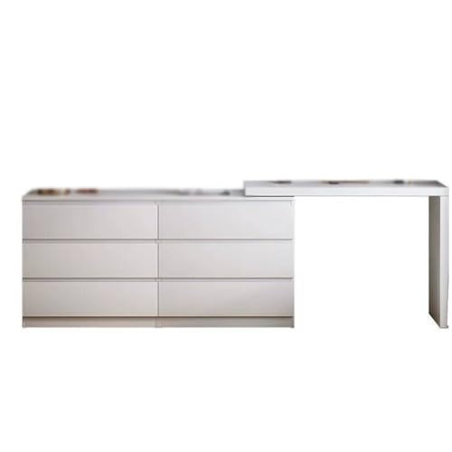 Dressing Table Modern Dressing Table in Bedroom, Simple Dressing Table, Light Luxury Six-drawer Chest for Home Use Dressing Table with Mirror