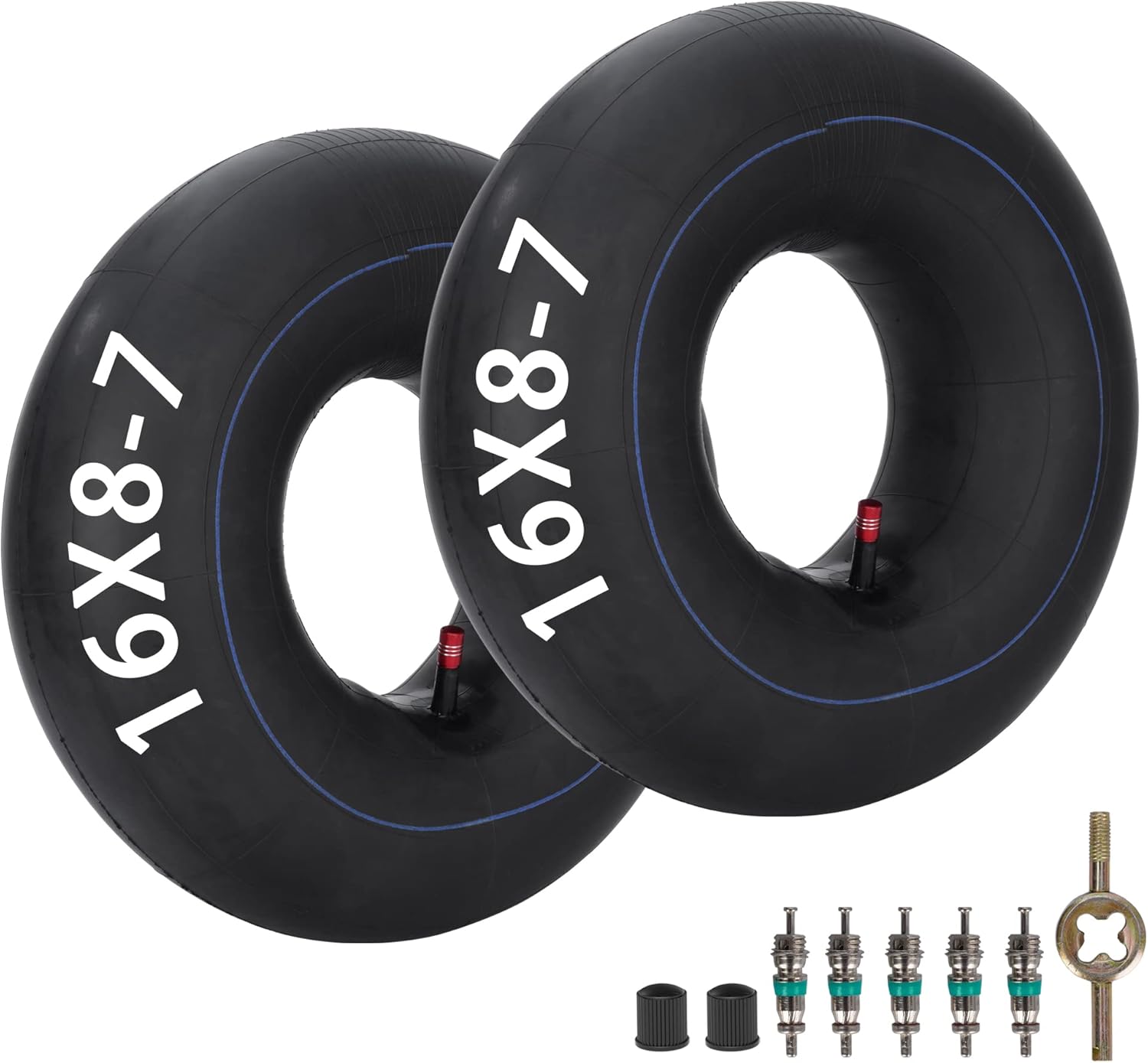 WATOAY 16x8.00-7(16x8-7 16/8-7) Inner Tube with TR13 Straight Valve Stem Replacement for ATV Quad Bike Golf Cart Lawn Mowers Snow Blowers Farm Tractors Wheelbarrows Trailers