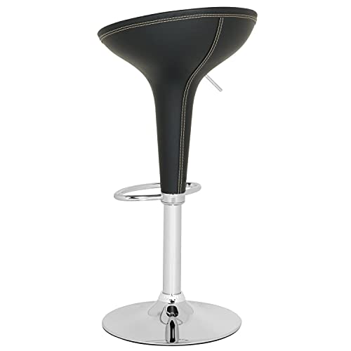 Safavieh Home Collection Shedrack Black Adjustable Swivel Gas Lift 23.2-31.7-inch Bar Stool