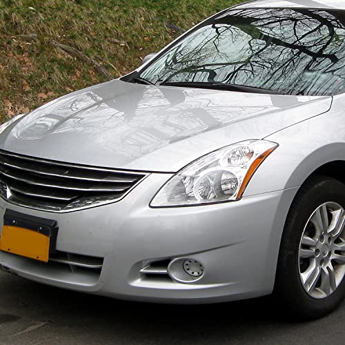 SPEC-D TUNING Chrome Housing Clear Lens Halogen Headlight Passenger Right Side Compatible with 2010-2012 Nissan Altima 4Dr Sedan Models